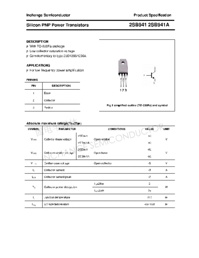 Inchange Semiconductor 2sb941-a  . Electronic Components Datasheets Active components Transistors Inchange Semiconductor 2sb941-a.pdf