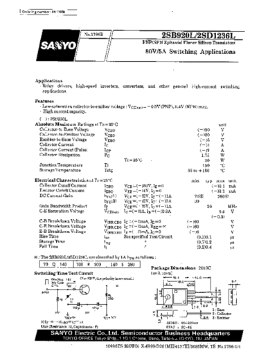 Sanyo 2sd1236  . Electronic Components Datasheets Active components Transistors Sanyo 2sd1236.pdf