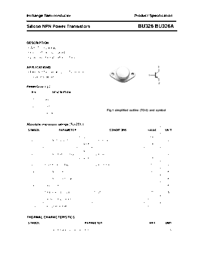 Inchange Semiconductor bu326bu326a  . Electronic Components Datasheets Active components Transistors Inchange Semiconductor bu326bu326a.pdf