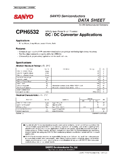 Sanyo cph6532  . Electronic Components Datasheets Active components Transistors Sanyo cph6532.pdf