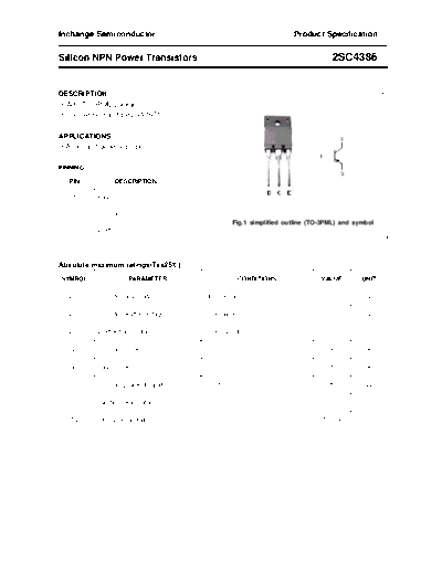 Inchange Semiconductor 2sc4386  . Electronic Components Datasheets Active components Transistors Inchange Semiconductor 2sc4386.pdf