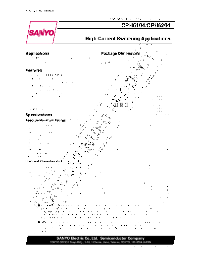 Sanyo cph6104 cph6204  . Electronic Components Datasheets Active components Transistors Sanyo cph6104_cph6204.pdf