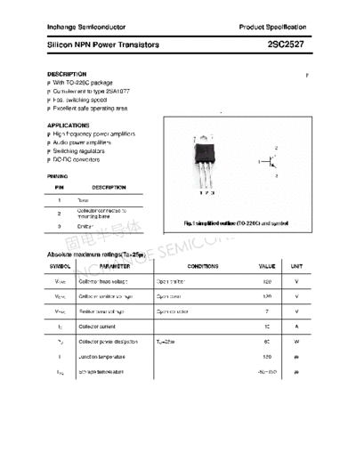 Inchange Semiconductor 2sc2527  . Electronic Components Datasheets Active components Transistors Inchange Semiconductor 2sc2527.pdf