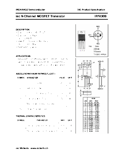 Inchange Semiconductor irf630b  . Electronic Components Datasheets Active components Transistors Inchange Semiconductor irf630b.pdf