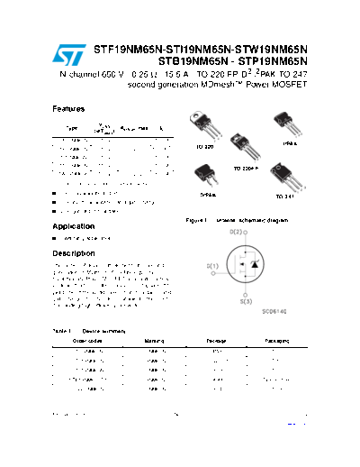 ST b19nm65n  i19nm65n  f19nm65n  p19nm65n  w19nm65n  . Electronic Components Datasheets Active components Transistors ST stb19nm65n_sti19nm65n_stf19nm65n_stp19nm65n_stw19nm65n.pdf