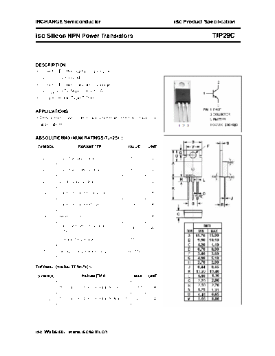 Inchange Semiconductor tip29c  . Electronic Components Datasheets Active components Transistors Inchange Semiconductor tip29c.pdf