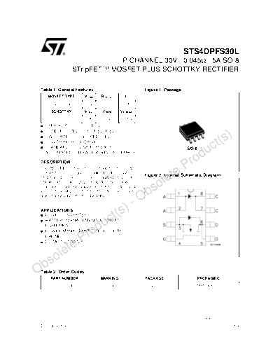 ST sts4dpfs30l  . Electronic Components Datasheets Active components Transistors ST sts4dpfs30l.pdf