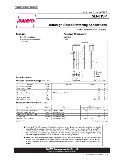Sanyo 5ln01sp  . Electronic Components Datasheets Active components Transistors Sanyo 5ln01sp.pdf