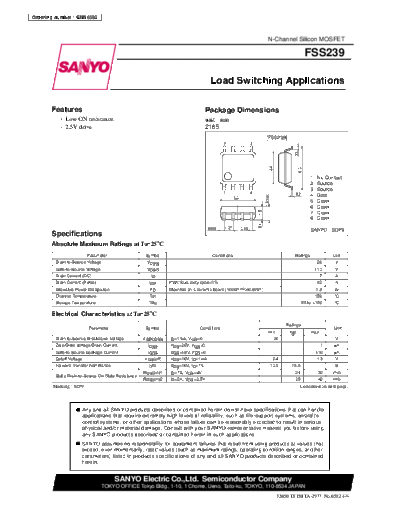 Sanyo fss239  . Electronic Components Datasheets Active components Transistors Sanyo fss239.pdf