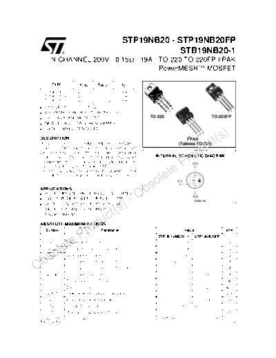 ST b19nb20  p19nb20  p19nb20fp  . Electronic Components Datasheets Active components Transistors ST stb19nb20_stp19nb20_stp19nb20fp.pdf