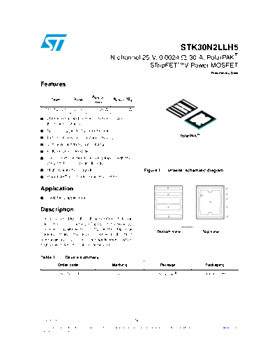 ST stk30n2llh5  . Electronic Components Datasheets Active components Transistors ST stk30n2llh5.pdf