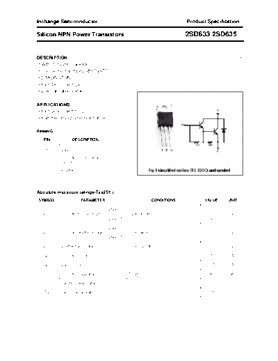 Inchange Semiconductor 2sd633 2sd635  . Electronic Components Datasheets Active components Transistors Inchange Semiconductor 2sd633_2sd635.pdf