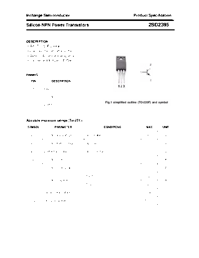 Inchange Semiconductor 2sd2395  . Electronic Components Datasheets Active components Transistors Inchange Semiconductor 2sd2395.pdf