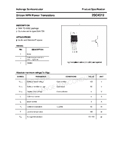 Inchange Semiconductor 2sc4512  . Electronic Components Datasheets Active components Transistors Inchange Semiconductor 2sc4512.pdf