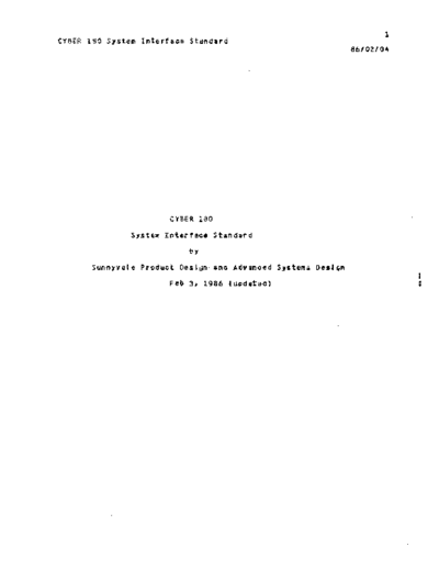 cdc Cyber 180 System Interface Standard Feb86 . Rare and Ancient Equipment cdc cyber cyber_180 NOS_VE development Cyber_180_System_Interface_Standard_Feb86.pdf