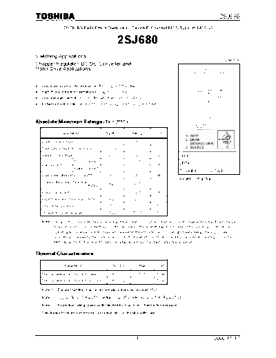 Toshiba 2sj680  . Electronic Components Datasheets Active components Transistors Toshiba 2sj680.pdf