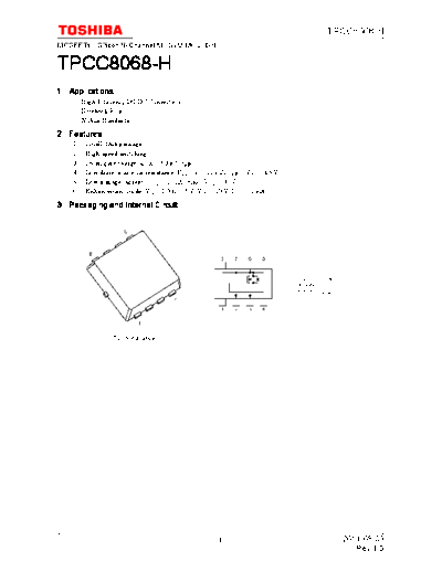 Toshiba tpcc8068-h en datasheet 110809  . Electronic Components Datasheets Active components Transistors Toshiba tpcc8068-h_en_datasheet_110809.pdf