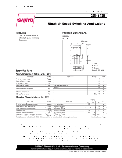 2 22sk1426  . Electronic Components Datasheets Various datasheets 2 22sk1426.pdf