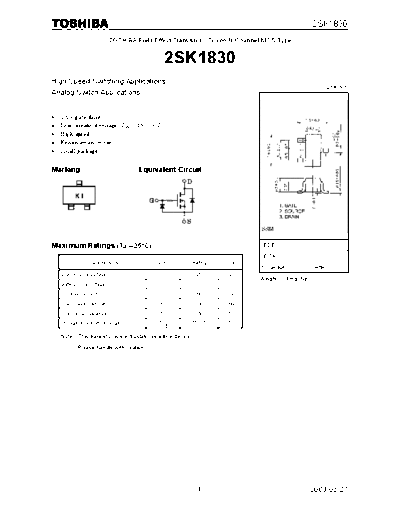 Toshiba 2sk1830  . Electronic Components Datasheets Active components Transistors Toshiba 2sk1830.pdf