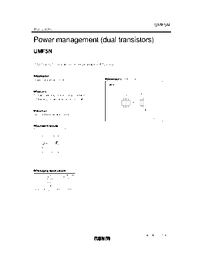 Rohm umf5n  . Electronic Components Datasheets Active components Transistors Rohm umf5n.pdf