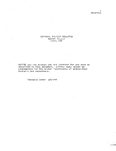 cdc NOS VE 1.1.2 Level 630 Sofware Rel Bulletin Mar85  . Rare and Ancient Equipment cdc cyber cyber_180 NOS_VE release_notes NOS_VE_1.1.2_Level_630_Sofware_Rel_Bulletin_Mar85.pdf