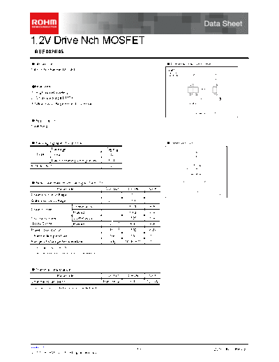 Rohm rue002n05  . Electronic Components Datasheets Active components Transistors Rohm rue002n05.pdf