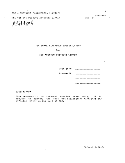 cdc ARH4895 SES MC68000 Absolute Linker ERS May84 . Rare and Ancient Equipment cdc cyber cyber_180 NOS_VE ses ARH4895_SES_MC68000_Absolute_Linker_ERS_May84.pdf