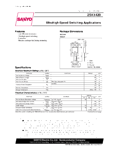 2 22sk1420  . Electronic Components Datasheets Various datasheets 2 22sk1420.pdf