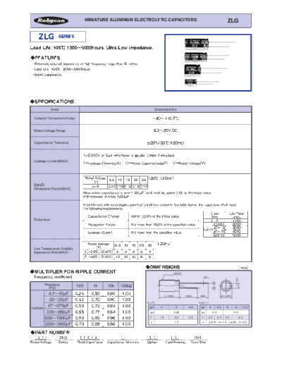 Rubycon e ZLG  . Electronic Components Datasheets Passive components capacitors Datasheets Rubycon e_ZLG.pdf