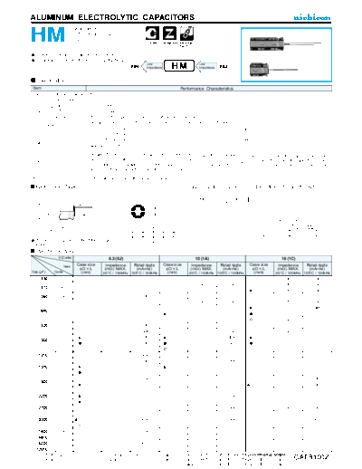 Nichicon e-hm  . Electronic Components Datasheets Passive components capacitors Datasheets Nichicon e-hm.pdf