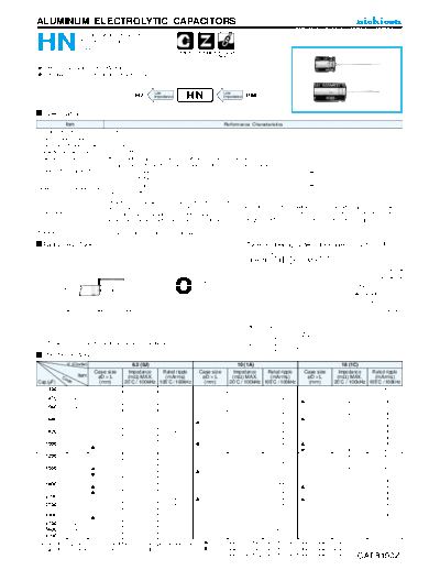 Nichicon e-hn  . Electronic Components Datasheets Passive components capacitors Datasheets Nichicon e-hn.pdf