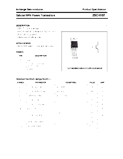 Inchange Semiconductor 2sc4107  . Electronic Components Datasheets Active components Transistors Inchange Semiconductor 2sc4107.pdf