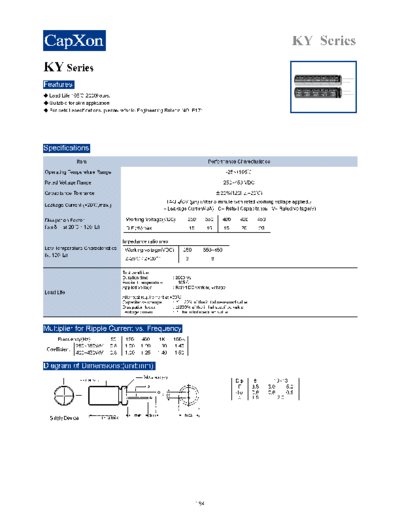 Capxon 2011-KY Series  . Electronic Components Datasheets Passive components capacitors Datasheets C Capxon 2011-KY Series.pdf