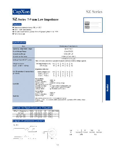 Capxon 2011-SZ Series  . Electronic Components Datasheets Passive components capacitors Datasheets C Capxon 2011-SZ Series.pdf