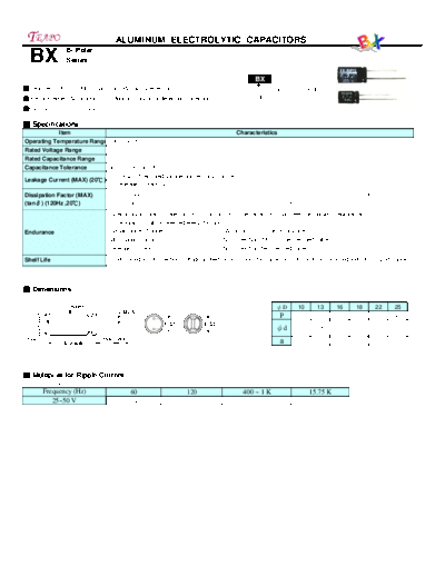 Teapo bx  . Electronic Components Datasheets Passive components capacitors CDD T Teapo bx.pdf