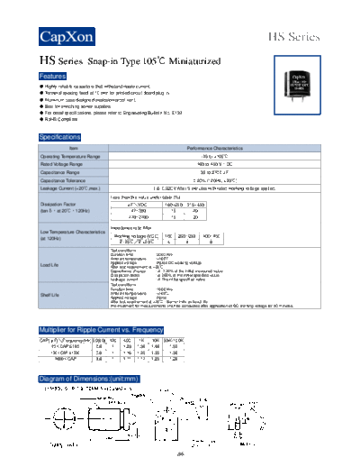 2010 HS Series 1191934778  . Electronic Components Datasheets Passive components capacitors CDD C Capxon 2010 HS Series_1191934778.pdf