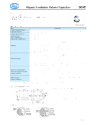 Organic Conductive Polymer OCVZ  . Electronic Components Datasheets Passive components capacitors CDD L Lelon Organic Conductive Polymer OCVZ.pdf