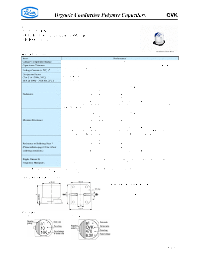 Organic Conductive Polymer OVK  . Electronic Components Datasheets Passive components capacitors CDD L Lelon Organic Conductive Polymer OVK.pdf