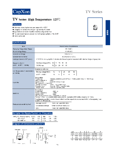 SMD 2011-TV Series  . Electronic Components Datasheets Passive components capacitors Datasheets C Capxon SMD 2011-TV Series.pdf