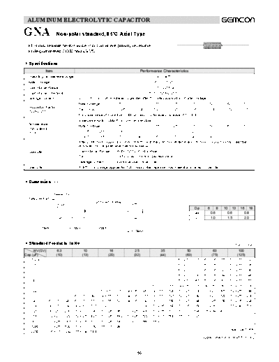 Axial GNA  . Electronic Components Datasheets Passive components capacitors CDD G Gemcon 2006 Axial GNA.pdf