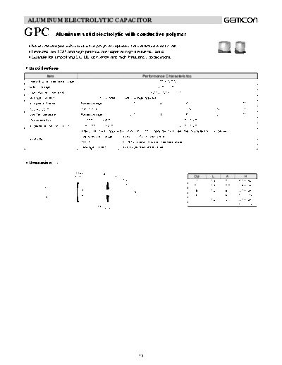 Other - Including Polymer, Double Layer and Polyester GPC . Electronic Components Datasheets Passive components capacitors CDD G Gemcon 2006 Other - Including Polymer, Double Layer and Polyester GPC.pdf