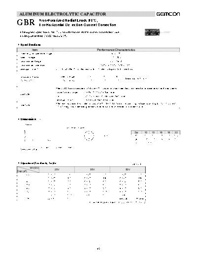 . Electronic Components Datasheets GBR  . Electronic Components Datasheets Passive components capacitors CDD G Gemcon 2006 Radial GBR.pdf