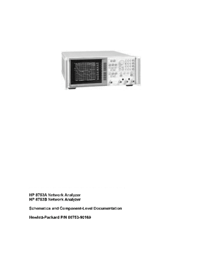 Agilent HP 8753A B Schematics CLD 08753-90169  Agilent 8753C HP_8753A_B_Schematics_CLD_08753-90169.pdf