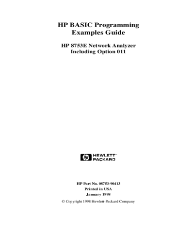 Agilent 8753E Programming Examples Guide  Agilent 8753E 8753E_Programming Examples Guide.pdf