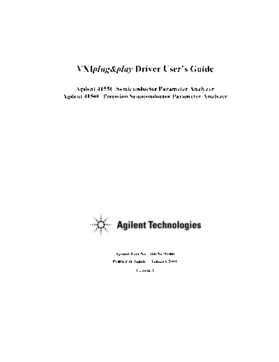 Agilent 4155C 4156C 41501B PlugPlay  Agilent HP 4155C, 4156C, 41501B Manual Set 4155C_4156C_41501B_PlugPlay.pdf