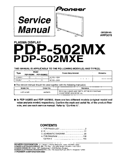 Pioneer PDP-502MX 502MXE [SM]  Pioneer Pioneer_PDP-502MX_502MXE_[SM].pdf