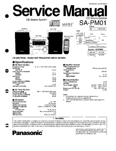 panasonic sa-pm01  panasonic Audio sa-pm01.pdf