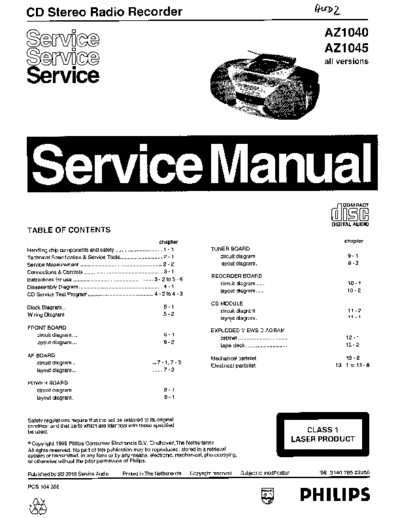 Philips az1040-1045 sm 3140-785-22250 811  Philips Audio az1040-1045_sm_3140-785-22250_811.pdf