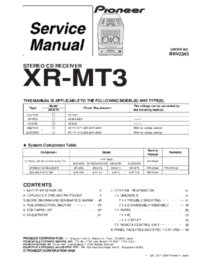 Pioneer rrv2343 xr-mt3  Pioneer Audio rrv2343_xr-mt3.pdf