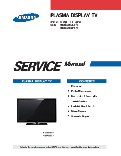 Samsung samsung F43A Spinel chassis PN50A550S1.part2  Samsung Plasma F43A chassis samsung F43A Spinel chassis PN50A550S1.part2.rar